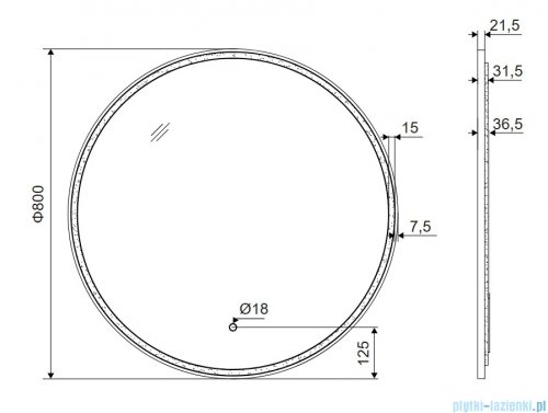 Excellent Corido lustro wiszące LED okrągłe Ø80 cm mata grzewcza złoto szczotkowane DOEX.CO080.GB