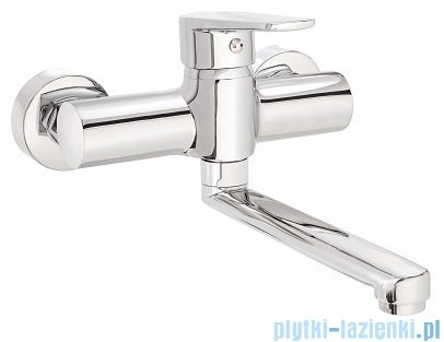 Deante Tubo bateria umywalkowa ścienna chrom BUT 050M
