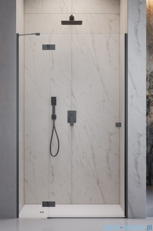 Radaway Essenza Brushed GunMetal Dwj drzwi wnękowe 110cm lewe szczotkowany grafit/szkło przejrzyste 1385015-92-01L