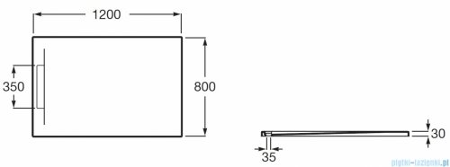 Roca Pyros 120x90cm brodzik prostokątny kompozyt Stonex czarny AP9014B038403400
