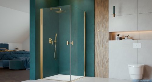 Radaway Nes Gold Kdd I kabina 90x80cm złoty połysk 10021090-09-01L/10021080-09-01R