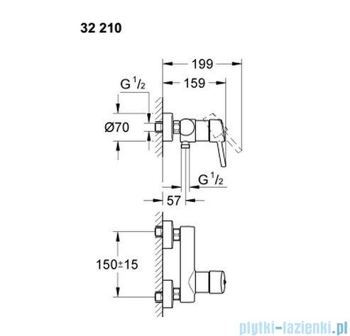 Grohe Concetto jednouchwytowa bateria prysznicowa  32210 001