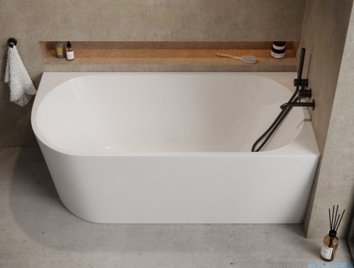 The North Bath Calia wanna wolnostojąca przyścienna prawa 170x80cm + syfon Klik-klak 6845-1701R