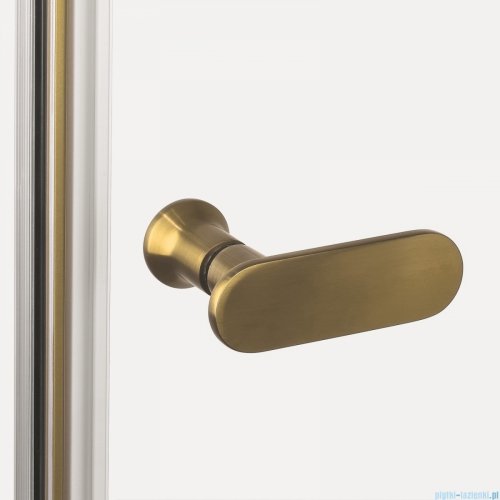New Trendy New Soleo Gold Brushed 70x80x195 cm kabina wspornik skośny złoto szczotkowane/szkło przejrzyste K-4171