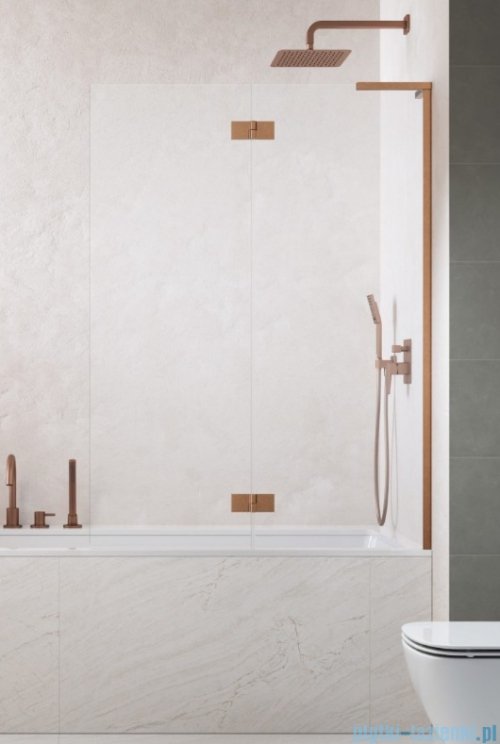 Radaway Essenza 8 SL Brushed Copper PND II parawan nawannowy 100cm prawy szczotkowana miedź/przejrzyste 10500100-93-01R