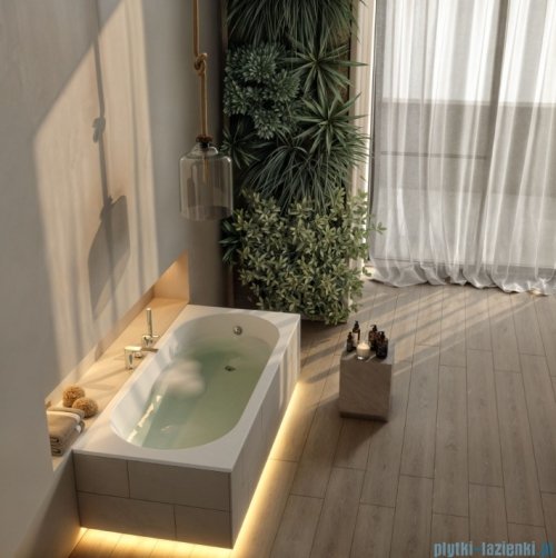 Schedpol Schedline Solia Set wanna prostokątna Cashemere Mat z nośnikiem styropianowym 170x70cm 3WST.SS1P-17070/PK/MG