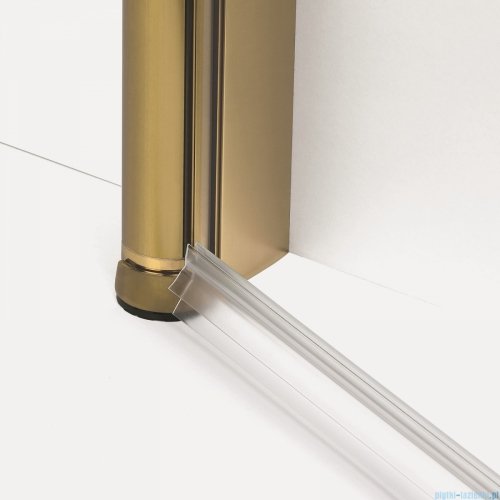 New Trendy New Soleo Gold Brushed 90x70x195 cm kabina wspornik prosty złoto szczotkowane/szkło przejrzyste K-4182-WP