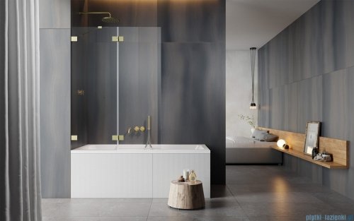 Radaway Essenza Pro Brushed Gold Pnd II parawan nawannowy 140cm lewy szczotkowane złoto 10102140-99-01L