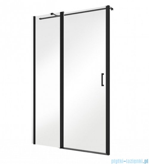 Besco Exo-C Black drzwi prysznicowe 100x190 przejrzyste ECB-100-190C