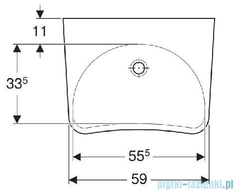 Geberit Paracelsus Umywalka bez barier 64x49cm 251060000