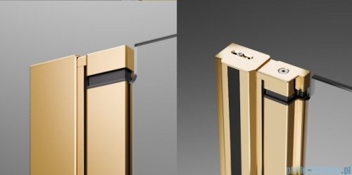 Radaway Nes 6 Gold KDD B kabina walk-in 90cm prawa złoty połysk szkło przejrzyste 10024090-09-01R