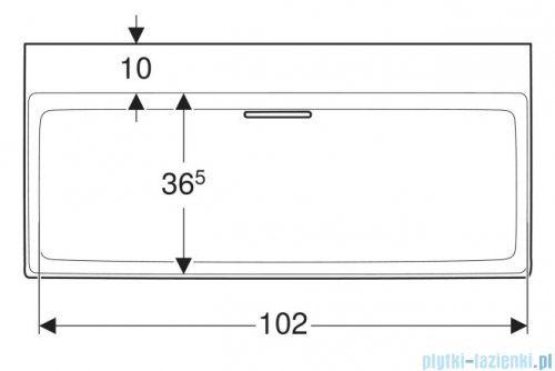 Geberit One CleanDrain Umywalka prostokątna 105x48cm KeraTect 505.045.00.1