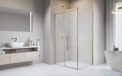 Radaway Idea 8 Kdj Brushed Gold kabina 130x80cm lewa szczotkowane złoto 10340670-99-01L/10350603-01-01/10360080-01-01R