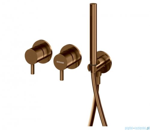 Kohlman Axel Brushed Copper zestaw prysznicowy miedź szczotkowana QW260ABCR25