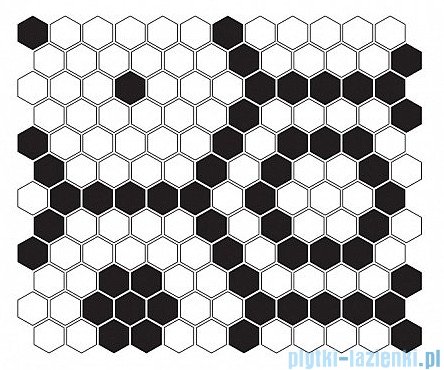 Dunin Mini Hexagon B&amp;W Bee płytka ścienna 26x30cm