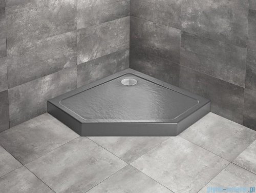 Radaway Doros Pt Compact Stone brodzik pięciokątny 100x100x11,5cm antracyt SDRPT1010-05-64S