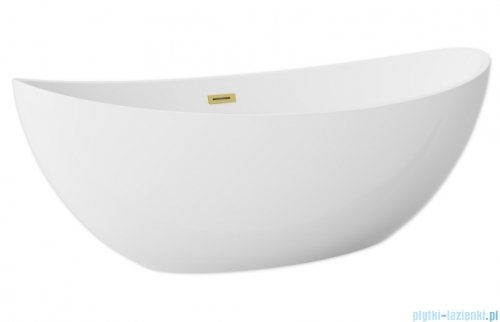 The North Bath Frigg wanna wolnostojąca z korkiem i przelewem ZŁOTYM 180x87cm  6807B-1801OEMGL
