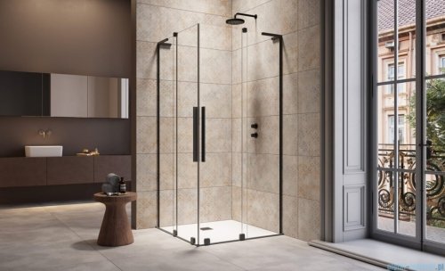 Radaway Furo SL Black KDD kabina 120x110cm czarny mat/szkło przejrzyste 10305120-54-01L/10305110-54-01R