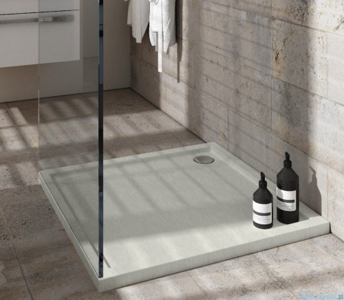 Schedpol Caspar New brodzik kwadratowy + syfon 80x80cm Cement Stone 3.2330/CT/ST