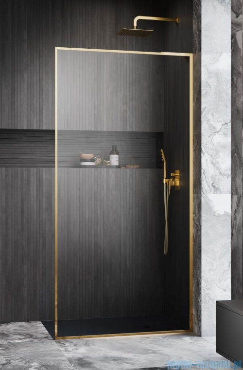 Radaway Modo F SL Gold II kabina Walk-in 80x201,6cm prawa złoty połysk szkło przejrzyste 10419084-09-01R