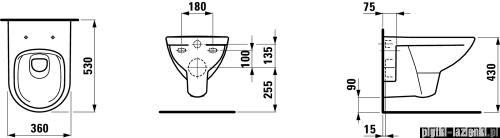 Laufen Pro B miska wisząca Rimless H8209600000001