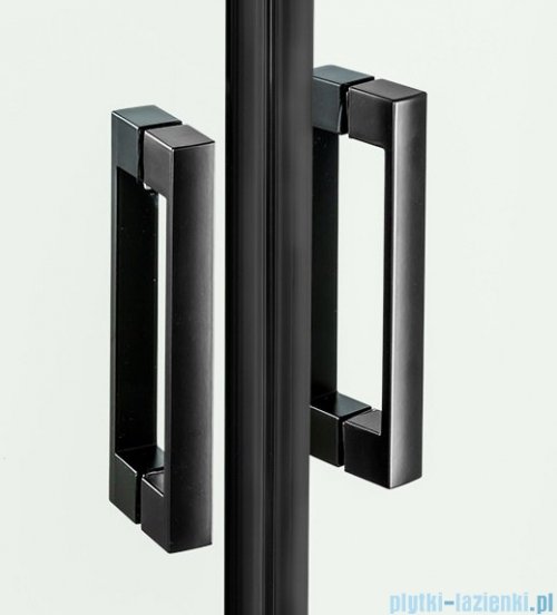 New Trendy New Renoma Black kabina kwadratowa 100x100x195cm przejrzyste prawa D-0206A/D-0112B