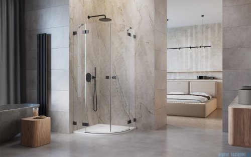 Radaway Essenza Pro Brushed GunMetal Pdd kabina 80x80cm szczotkowany grafit 10095080-92-01L/10095080-92-01R