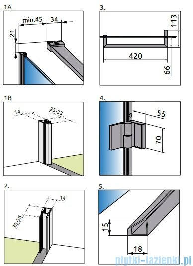 Radaway Carena Kdj Kabina prostokątna 100x90 prawa szkło przejrzyste 34444-01-01NR