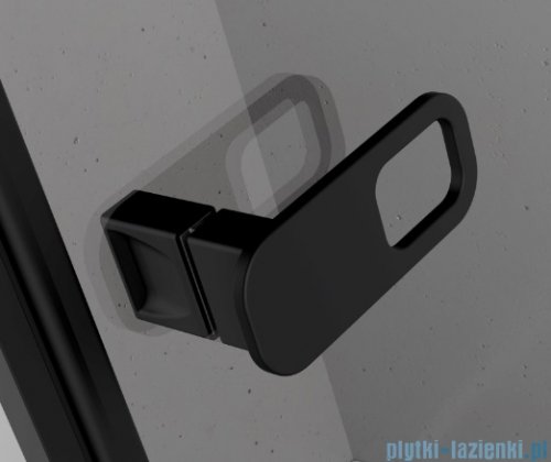 Radaway Essenza 8 Black Ptj kabina pięciokątna 100x80cm lewa czarny mat/szkło przejrzyste 10490000-54-01L/10490800-01-01