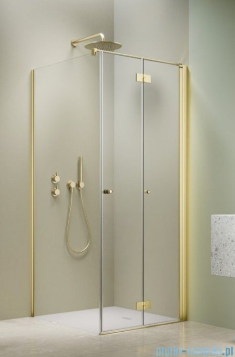 Radaway Nes 6 Kdj B Brushed Light Gold kabina 100x70cm prawa szczotkowane jasne złoto 10025100-98-01R/10039070-01-01