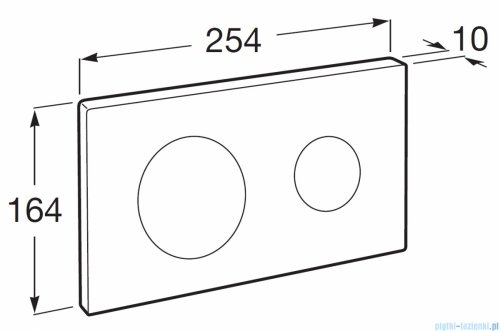 Roca przycisk podwójny onyks PL10 ONE A890189264