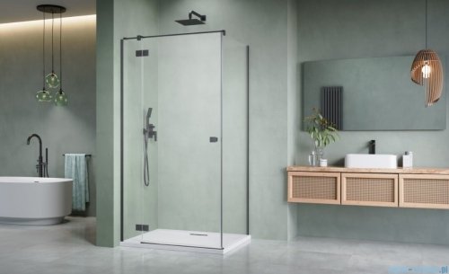 Radaway Essenza Kdj Brushed GunMetal kabina 120x110cm lewa szczotkowany grafit 1385042-92-01L/1384053-01-01