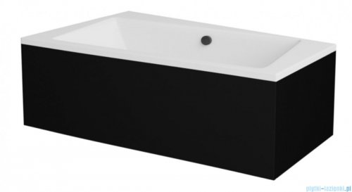 Besco Infinity 170x110cm wanna asymetryczna lewa + obudowa CZARNY mat + syfon CZARNY #WAI-170-NL/OAI-170-NSC/19977