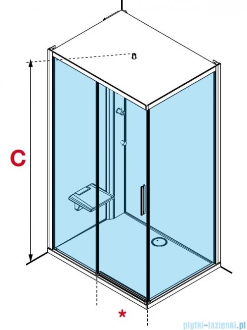 Novellini Glax 1 2.0 kabina standard 120x80 lewa biała G212P129SM-1UU