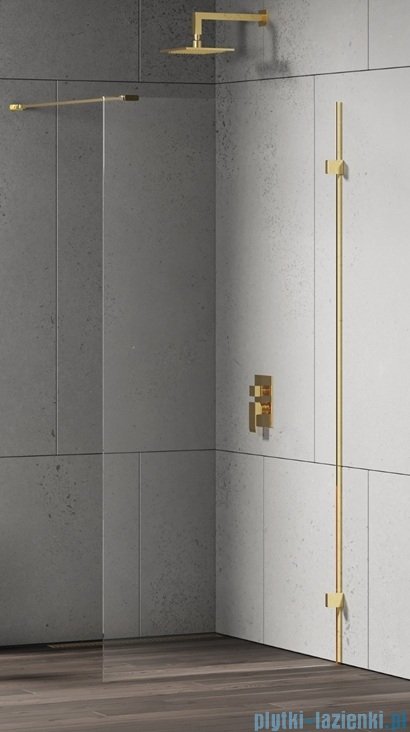 New Trendy Eventa Gold Shine kabina walk-in 90x200 cm przejrzyste Złoty połysk EXK-4840