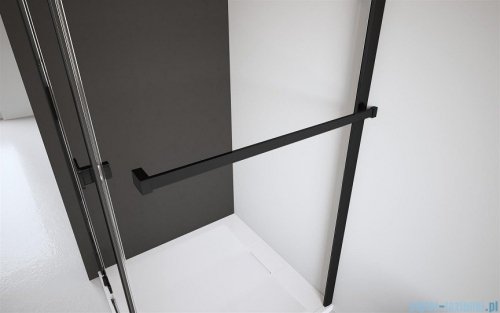Radaway Idea Black Dwj Factory Drzwi wnękowe 160cm lewe czarny mat/szkło przejrzyste 387020-54-55L