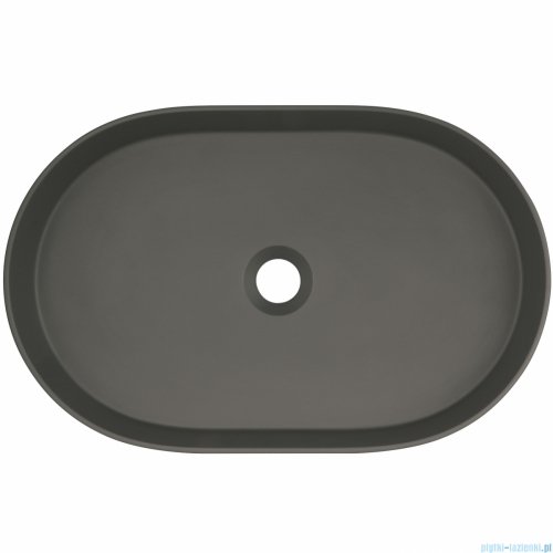 Deante SILIA Umywalka granitowa nablatowa 55x35 cm antracyt metalik CQS_TU6S