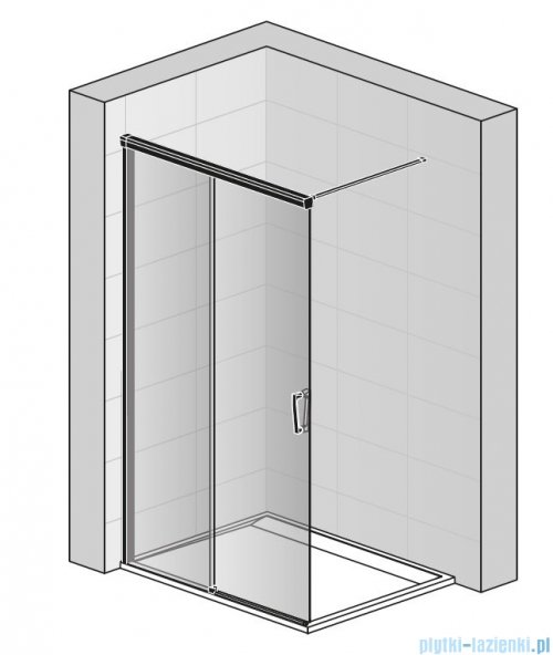 SanSwiss Cadura Gold Line kabina Walk in 150cm lewa ze ścianką przesuwną CAW2G1501207