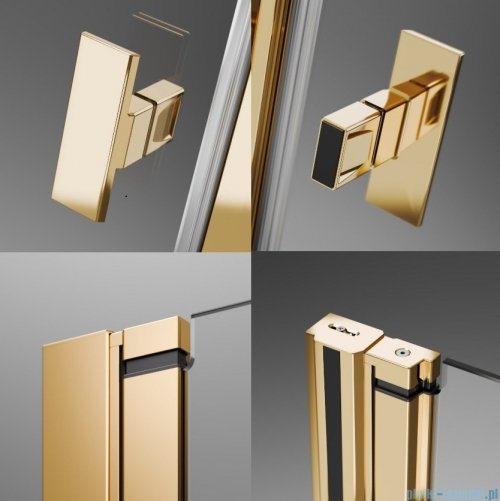 Radaway Nes Gold Kds I kabina 140x70cm prawa złoty połysk 10023140-09-01R/10043070-09-01