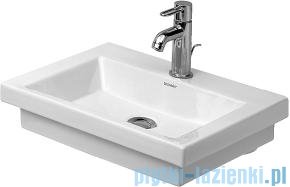 Duravit 2nd floor umywalka mała bez przelewu bez otworu na baterię 500x400 mm 079050 00 70