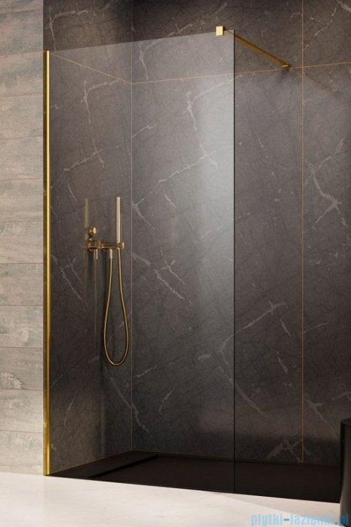 Radaway Modo New Gold II kabina Walk-in 110x200 złoty połysk/szkło przejrzyste 389114-09-01