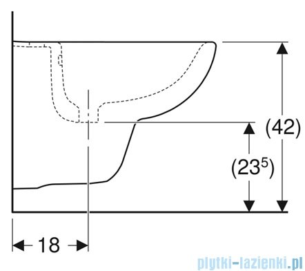 Geberit Selnova Compact bidet wiszący biały 500.368.01.7