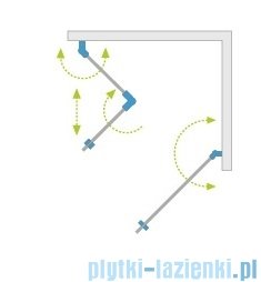 Radaway Nes Gold KDD B / KDD I kabina 90x100cm lewa złoty połysk przejrzyste 10024090-09-01L/10015100-09-01R