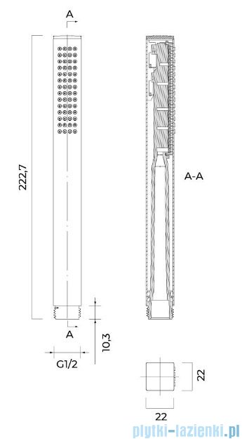 Oltens Sog słuchawka prysznicowa czarny mat 37103300