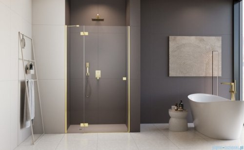 Radaway Essenza 8 Gold Dwj drzwi wnękowe 90cm lewe złoty połysk/szkło przejrzyste 10480612-01-01L/10460237-09-01L