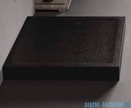 New Trendy Mild Stone Brodzik akrylowy prostokątny 70x90x11,5 cm czarny B-0565