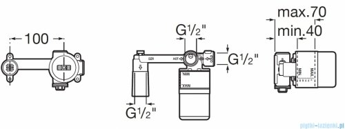 Roca Ona element podtynkowy do baterii chrom A5E3501C00