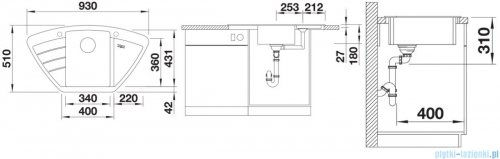 Blanco Zia 9 E Zlewozmywak Silgranit PuraDur kolor: antracyt  bez kor. aut. 514764