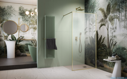Radaway Modo F II Brushed Gold kabina Walk-in 95x201cm Szczotkowane Złoto  szkło przejrzyste 10409095-99-01