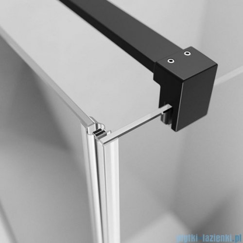 Radaway Nes Black Dwd II drzwi wnękowe 140cm W1 czarny mat/szkło przejrzyste 10037083-54-01/10041057-54-01
